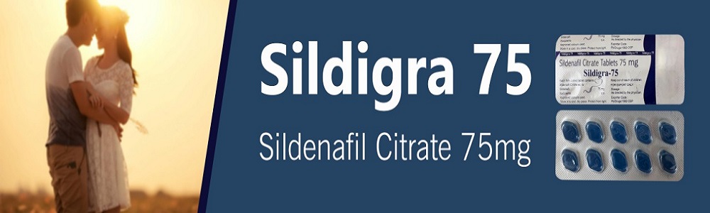 Sildigra 75 Tablets (Sildenafil citrate 75 mg)